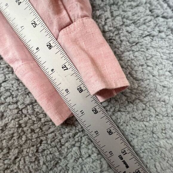 LORD & TAYLOR WOMENS PINK LINEN BLOUSE SIZE 0X - Picture 9 of 10